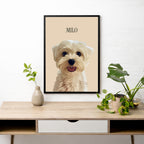 Framed Custom Pet Portrait - 1x Pet