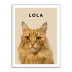 Framed Custom Pet Portrait - 1x Pet