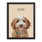 Framed Custom Pet Portrait - 1x Pet