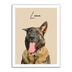 Framed Custom Pet Portrait - 1x Pet