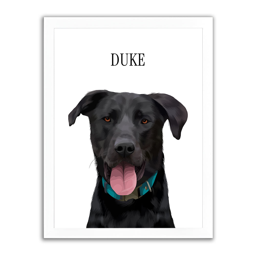 Framed Custom Pet Portrait - 1x Pet