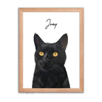 Framed Custom Pet Portrait - 1x Pet