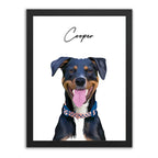 Framed Custom Pet Portrait - 1x Pet