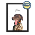 Framed Custom Pet Portrait - 1x Pet