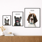 Framed Custom Pet Portrait - 1x Pet