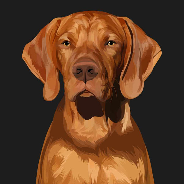 Custom Pet Portrait of Tan Dog with Tan Background
