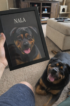 Framed Custom Pet Portrait - 1x Pet