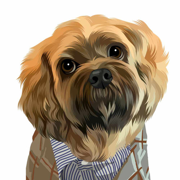 Hand Drawn Pet Artwork in jacket